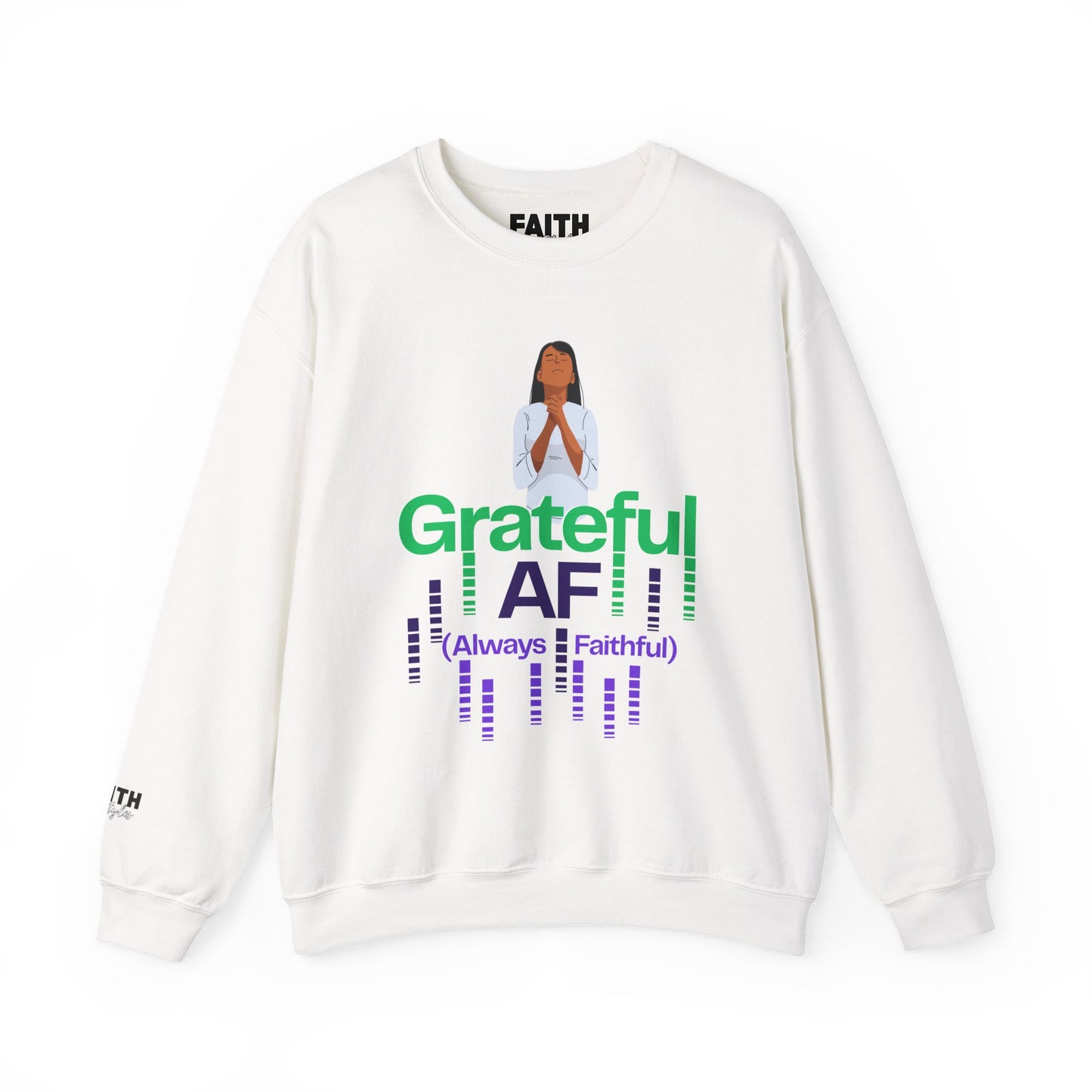 Women Grateful AF Crewneck Sweatshirt | Cozy Unisex Pullover for Thanksgiving, Gifts, and Everyday Wear