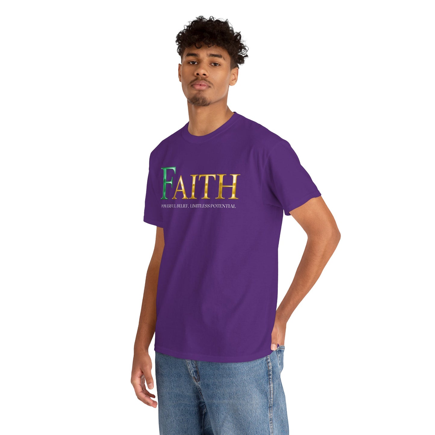 Faith Unisex Heavy Cotton Tee - Inspirational Shirt, Everyday Wear, Faith-Based Gift, Motivational Apparel, Casual Style