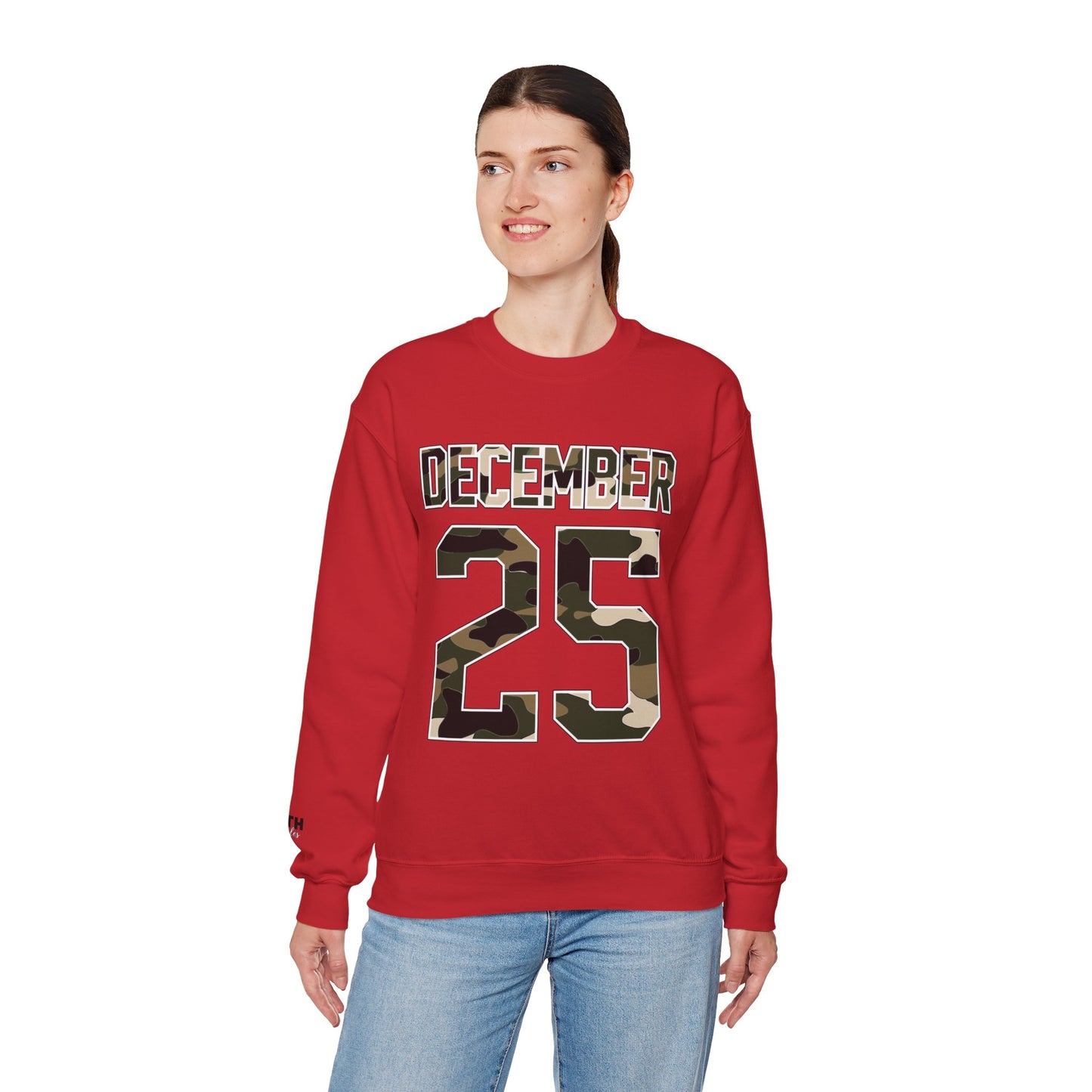 December 25 Camouflage Crewneck Sweatshirt - Christmas Holiday Tee
