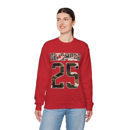 December 25 Camouflage Crewneck Sweatshirt - Christmas Holiday Tee