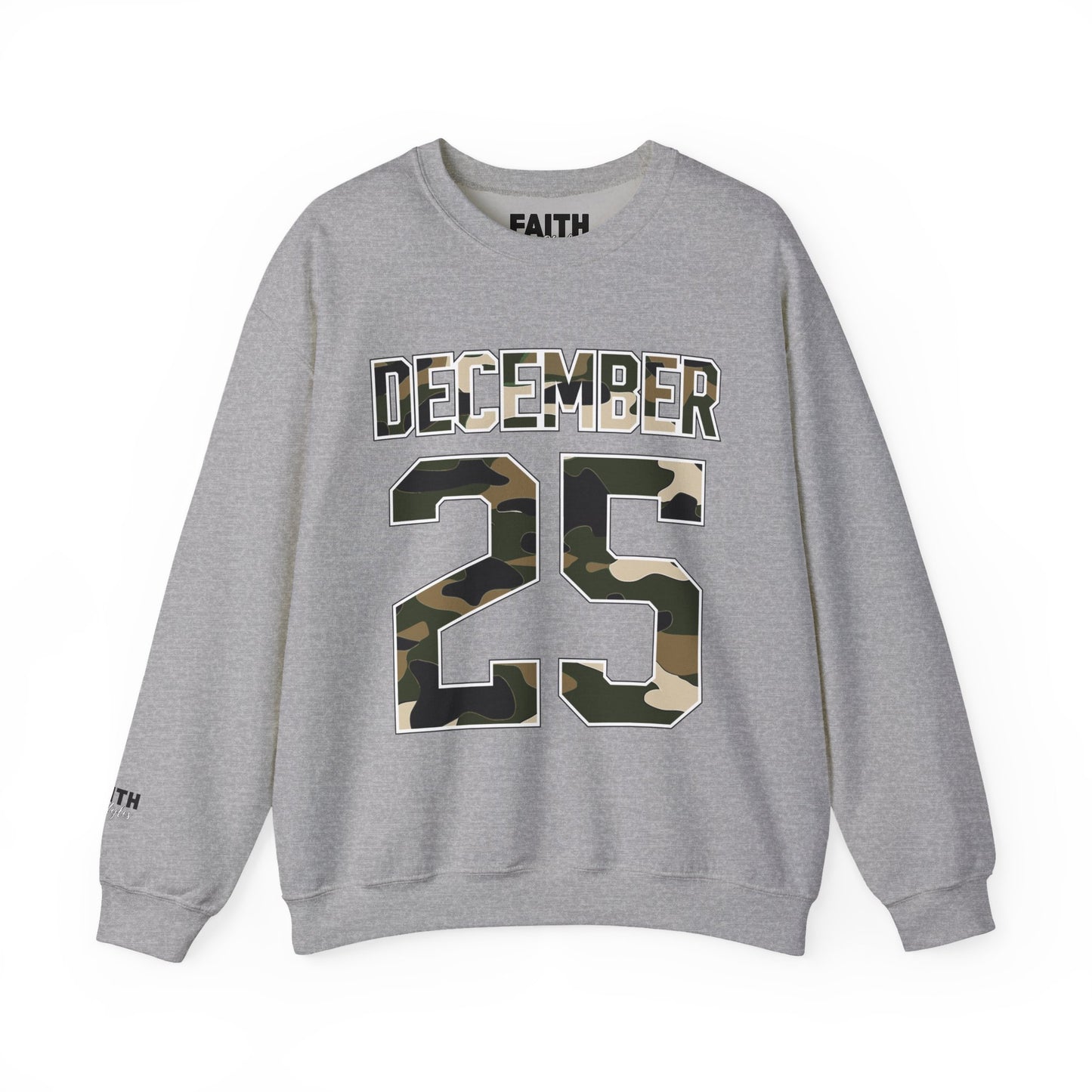 December 25 Camouflage Crewneck Sweatshirt - Christmas Holiday Tee