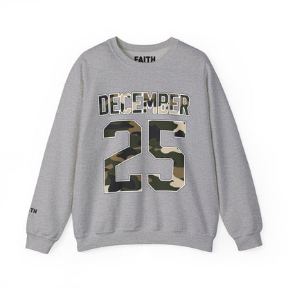 December 25 Camouflage Crewneck Sweatshirt - Christmas Holiday Tee