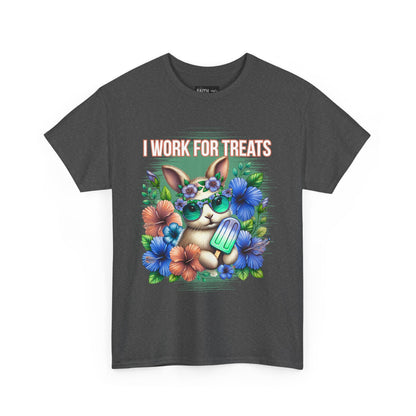 Cute Bunny Graphic Tee for Treat Lovers, Summer Fun Shirt, Animal Lover Gift, Cute Gift for Her, Floral T-Shirt