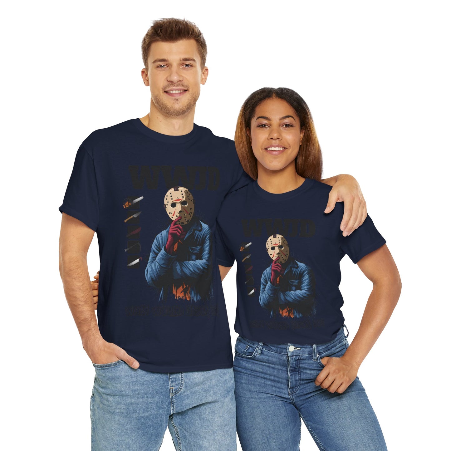 WWJD Unisex Heavy Cotton Tee, Graphic T-Shirt, Casual Wear, Gift for Him, Trendy Apparel, Statement Tee