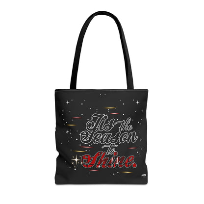 Holiday Tote Bag — 'Tis the Season to Shine Christmas Shopper Tote