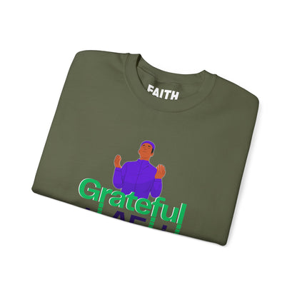 Male Grateful AF Unisex Crewneck Sweatshirt | Cozy Gift for Friends, Thanksgiving Apparel, Everyday Comfort, Gratitude Expression