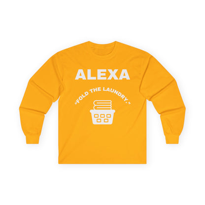 Funny Laundry Long Sleeve Tee, Gift for Mom, Birthday Gift, Homeowner Shirt, Casual Wear, Laundry Humor Tee, Daily Use