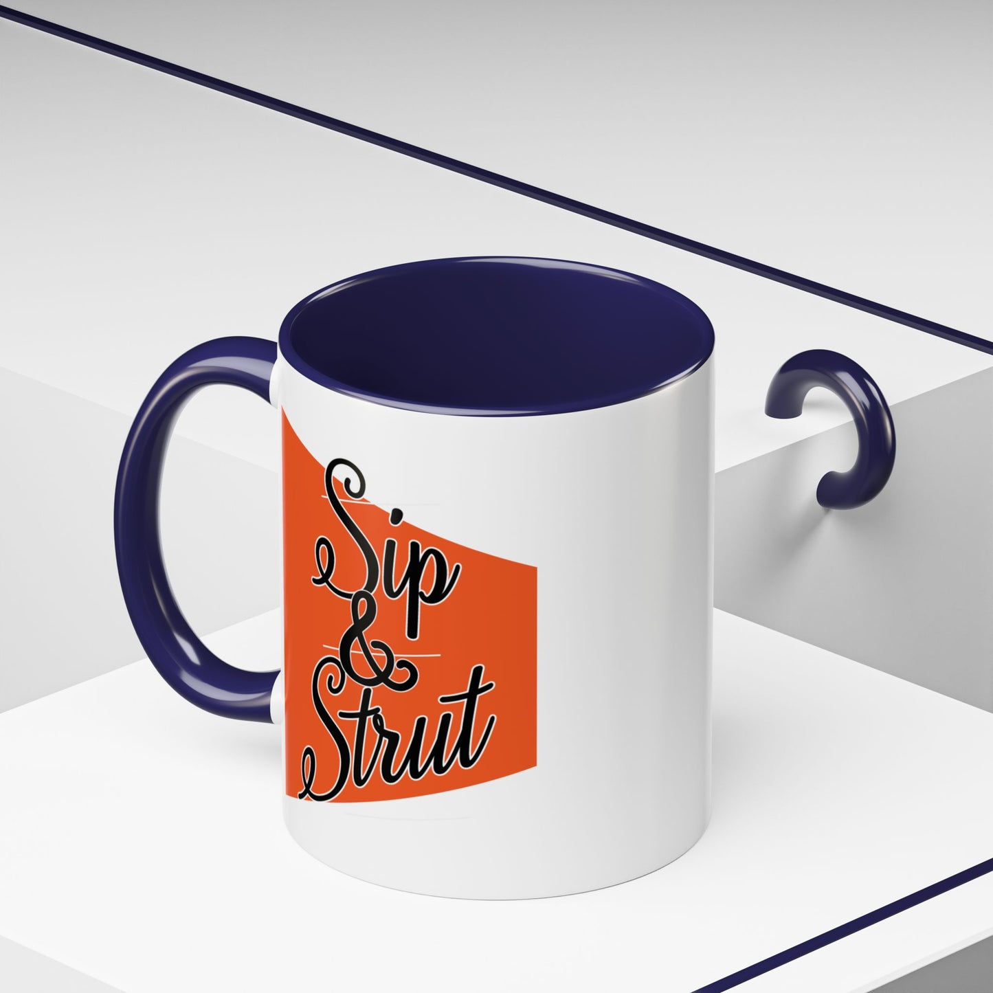 Accent Coffee Mug (11, 15oz) - Sip & Strut Design, Perfect Gift for Coffee Lovers, Home Office Decor, Unique Holiday Present, Ceramic [...]