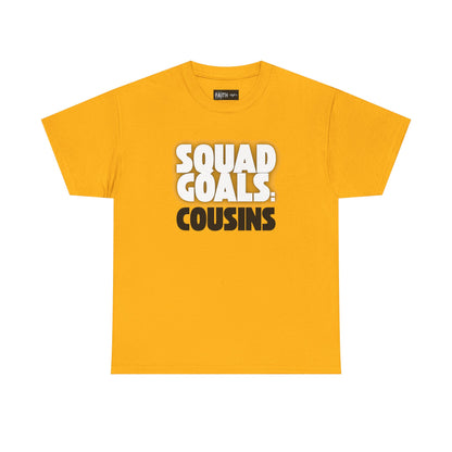 Cousins Squad Goals T-Shirt, Family Reunion Shirt, Unisex Graphic Tee, Cousin Gift, Summer BBQ Style, Matching Family Apparel