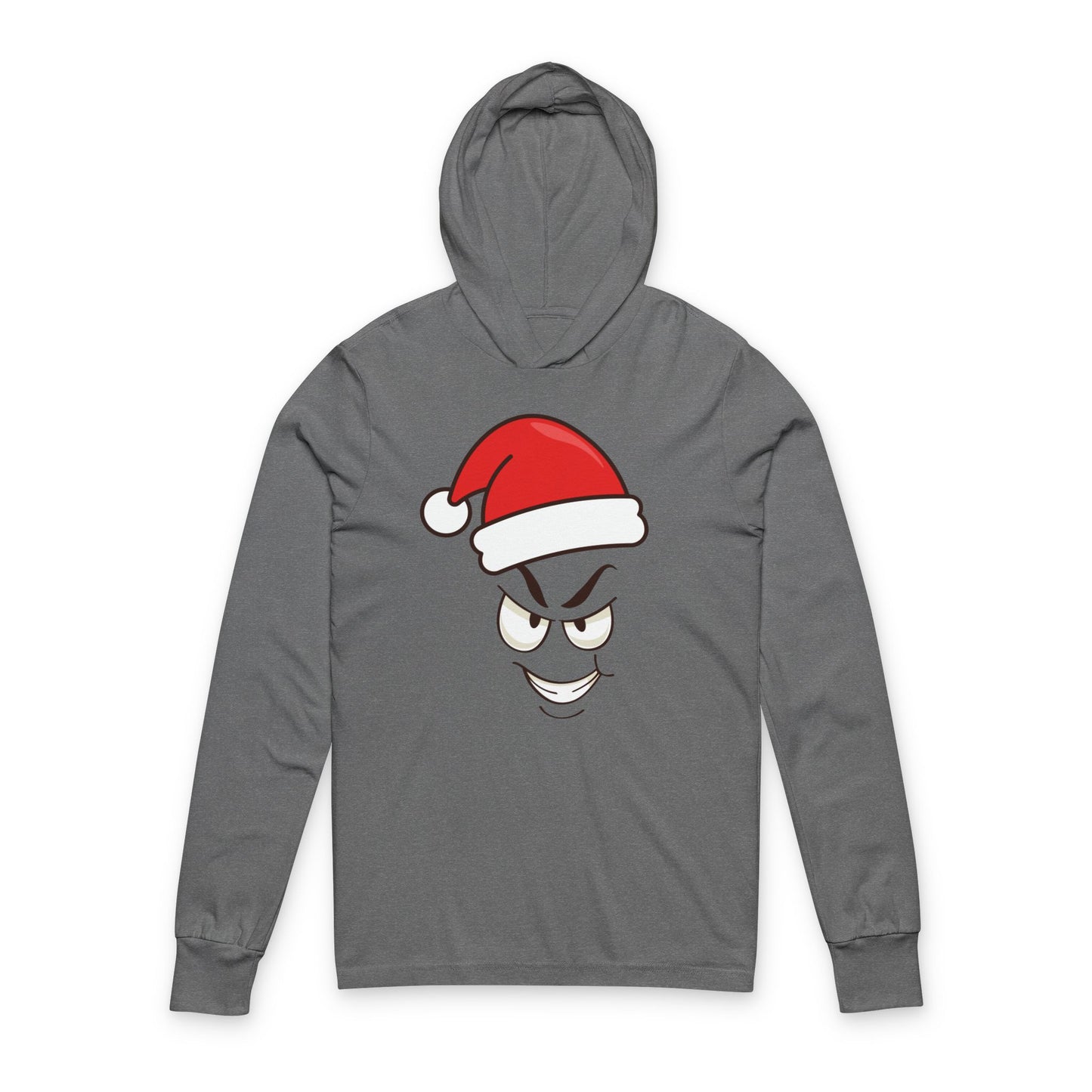 Christmas Mean Face Hooded Long Sleeve Tee