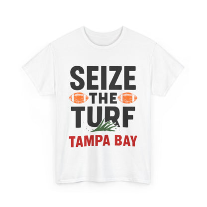 Male Heavy Cotton Tee - Seize the Turf Tampa Bay Football Shirt, Sports [...]