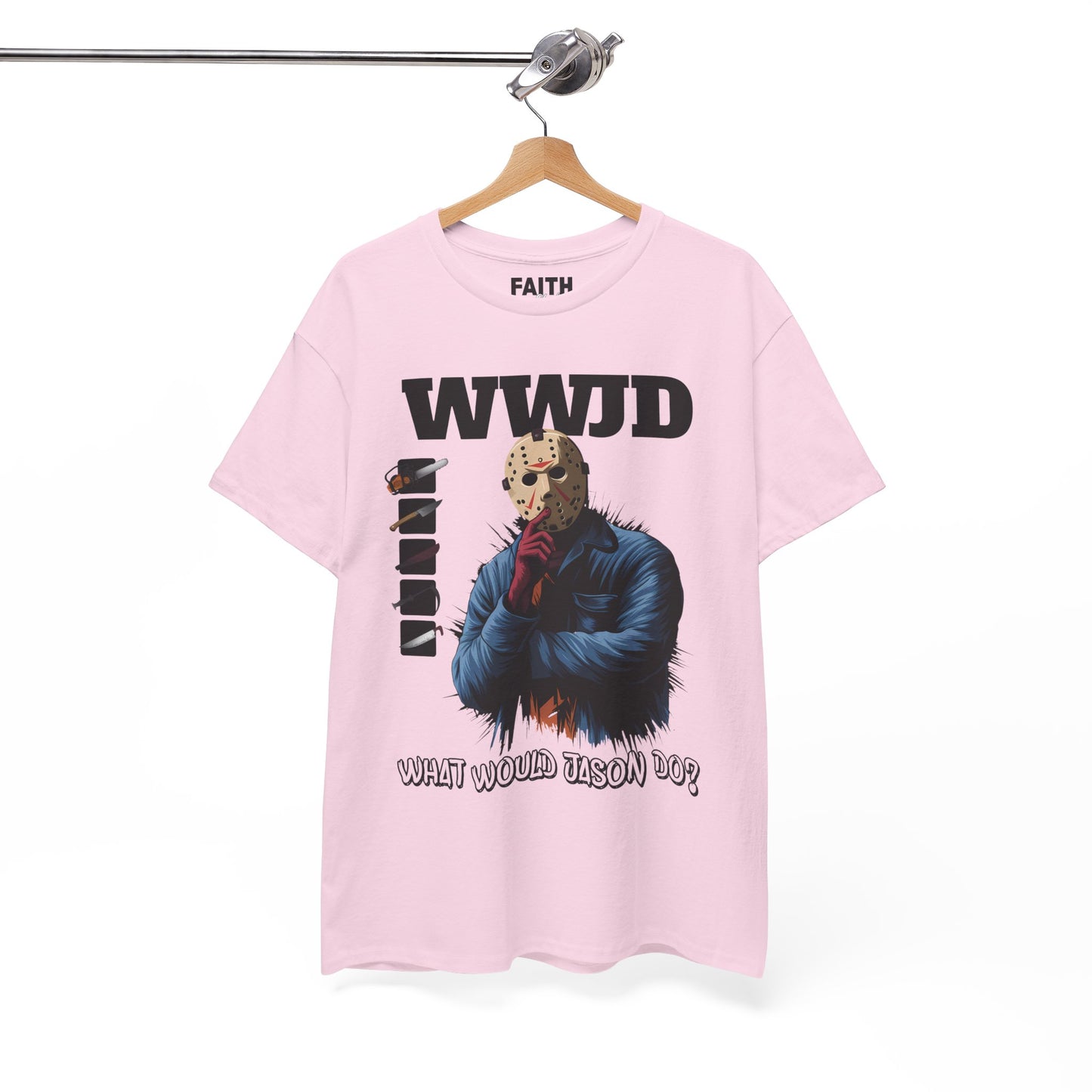 WWJD Unisex Heavy Cotton Tee, Graphic T-Shirt, Casual Wear, Gift for Him, Trendy Apparel, Statement Tee