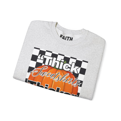 FaithStyles Thick Sweatshirts Pumpkin, Unisex Graphic Sweatshirt, Crewneck Sweatshirt, Sports Apparel, Cozy Casual Wear