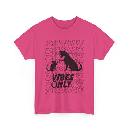 "Pawsitive Vibes Only" Unisex Heavy Cotton T-shirt