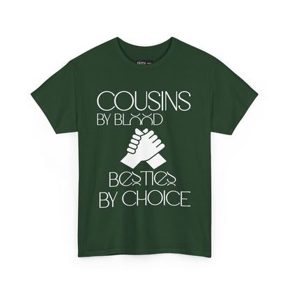 Cousins & Besties Tee, Unisex Heavy Cotton T-Shirt, Family Reunion Apparel, Friendship Gift, Casual Wear, Summer Style