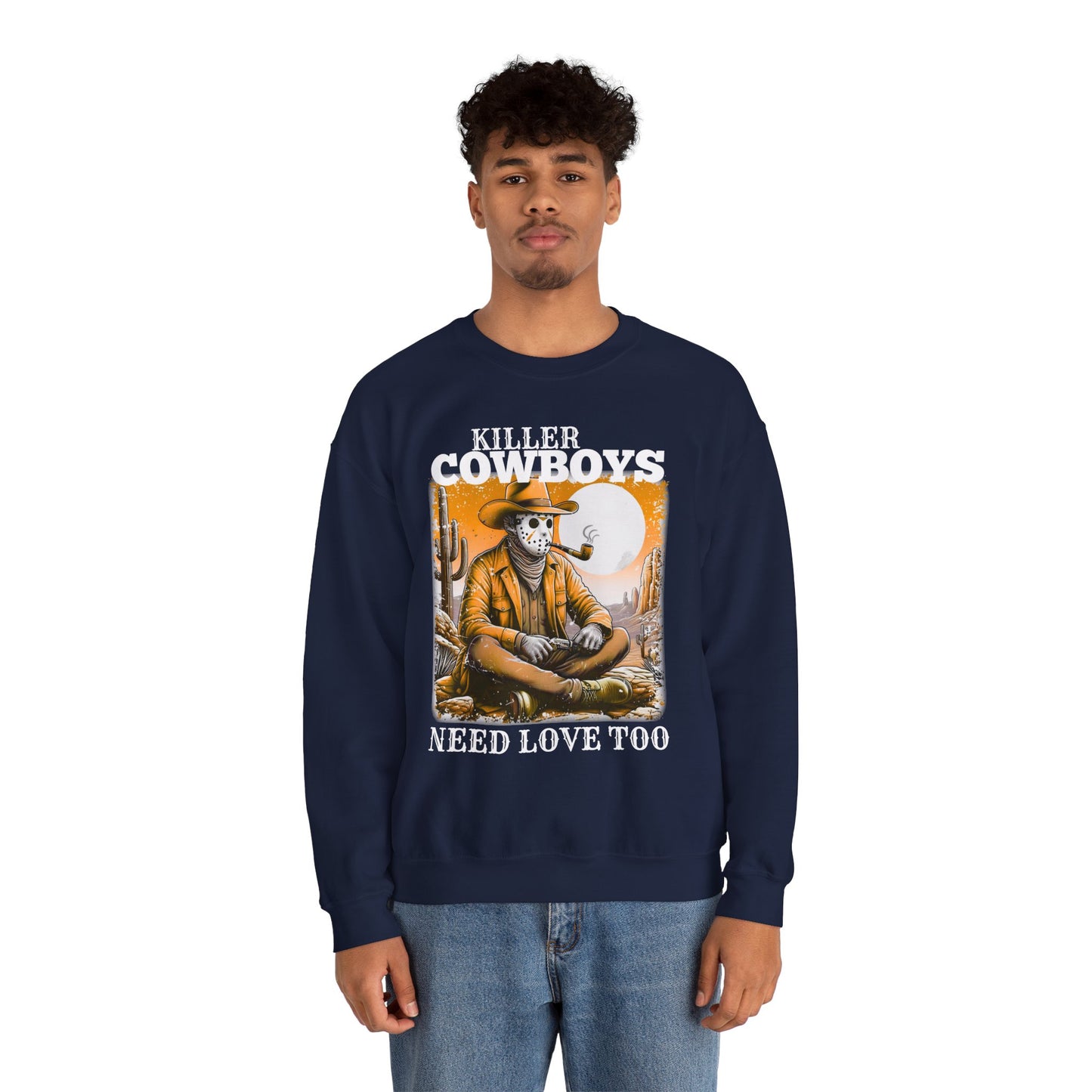 Killer Cowboys Graphic Sweatshirt, Cozy Unisex Pullover, Great for Cowboy Fans
