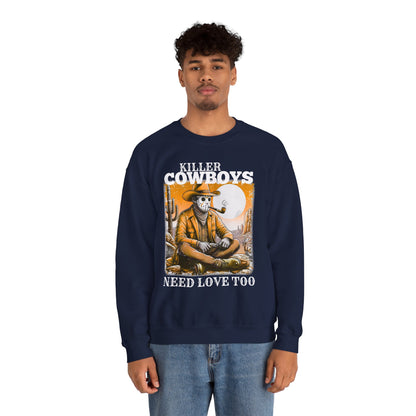 Killer Cowboys Graphic Sweatshirt, Cozy Unisex Pullover, Great for Cowboy Fans