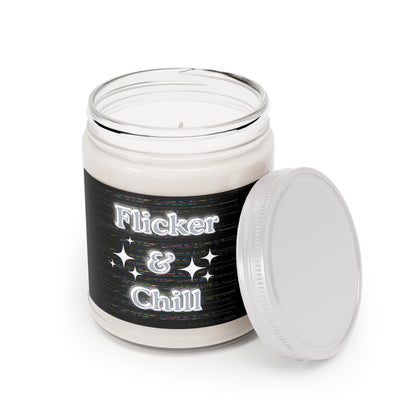 Scented Soy Candle - Flicker & Chill, Aromatherapy Gift, Home Decor, Relaxation, Self-Care, Cozy Vibes, Unique Fragrance