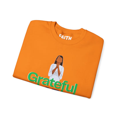 Women Grateful AF Crewneck Sweatshirt | Cozy Unisex Pullover for Thanksgiving, Gifts, and Everyday Wear