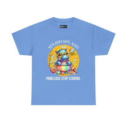 Splash Splash Frog Tee, Cute Animal Shirt, Fun Graphic T-Shirt, Summer Vibes Apparel, Gifts for Animal Lovers, Unisex Cotton Tee