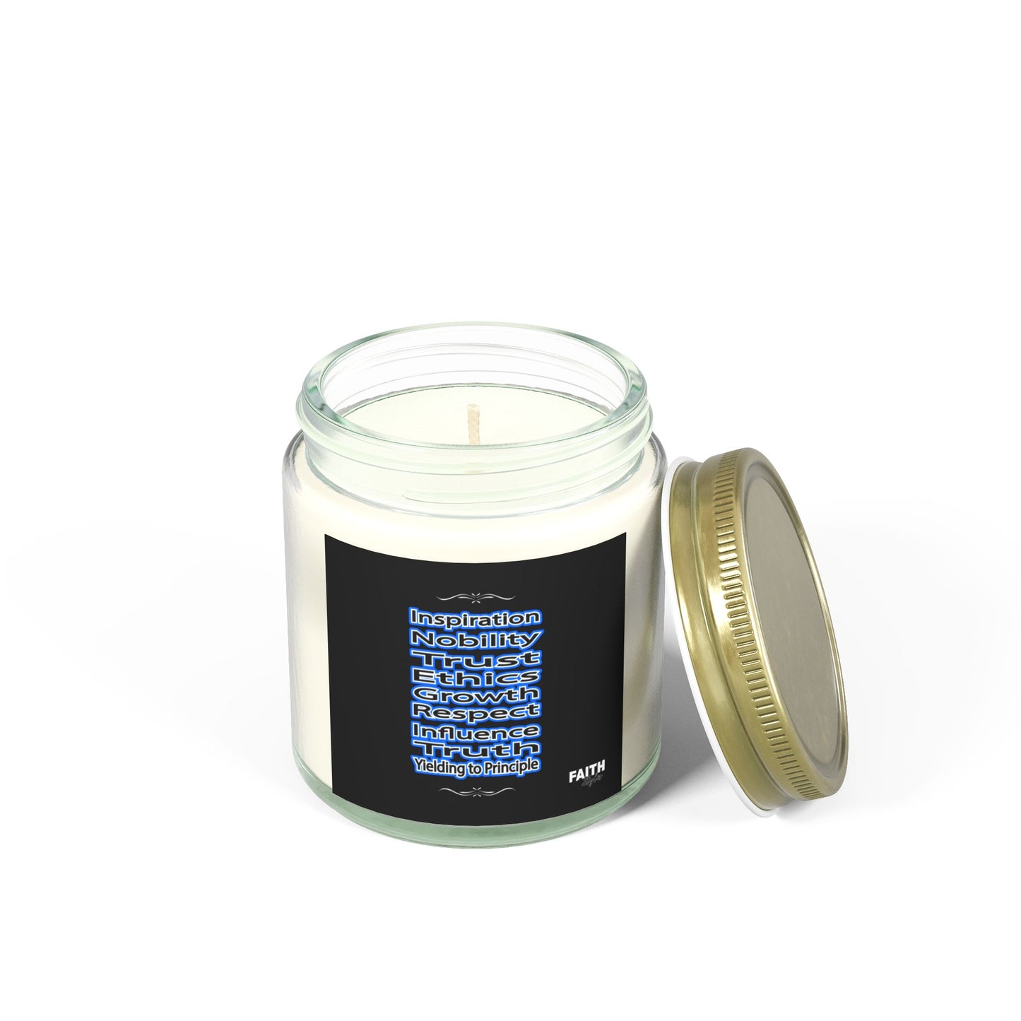 FaithStyles "INSPIRATION" Scented Wax Candles, Coconut Apricot Wax (4oz, 9oz)