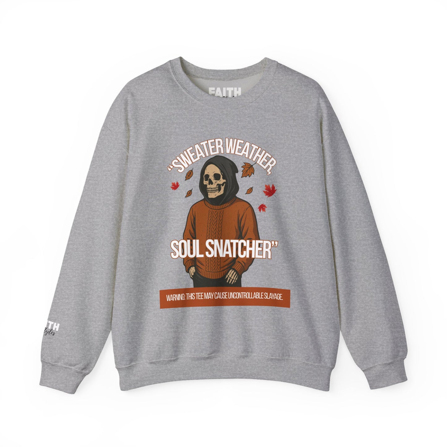 Soul Snatcher Crewneck Sweatshirt - Cozy Unisex Fall Apparel, Halloween Gift, Casual Streetwear, Autumn Fashion