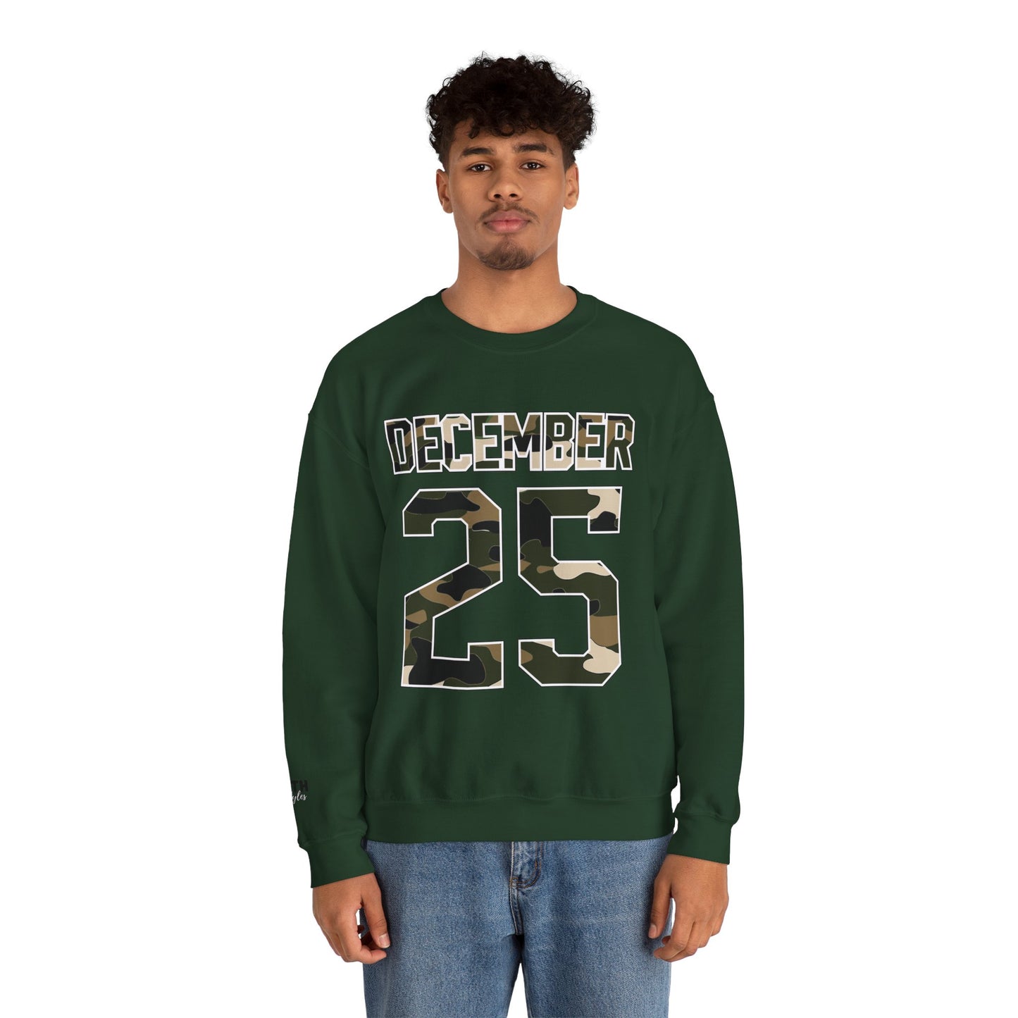 December 25 Camouflage Crewneck Sweatshirt - Christmas Holiday Tee