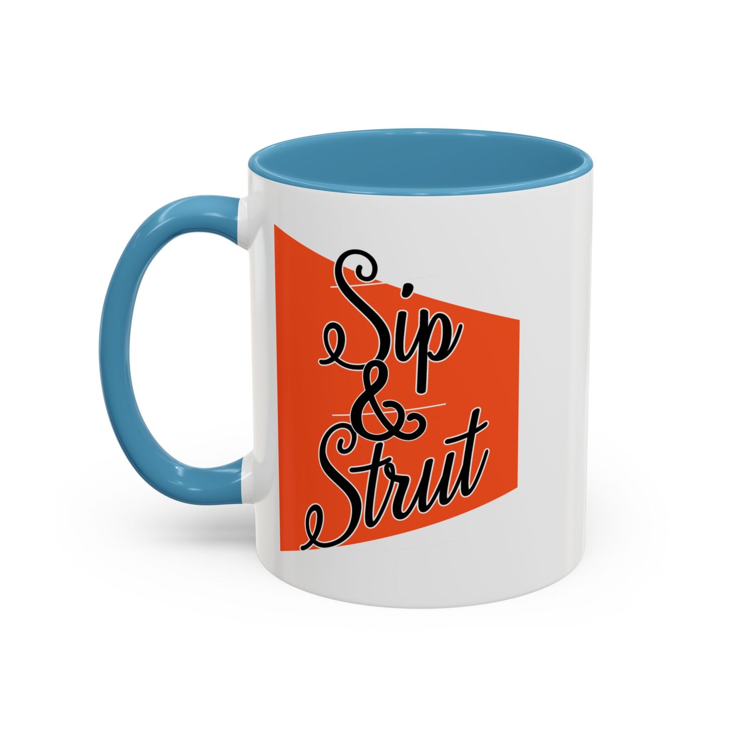 Accent Coffee Mug (11, 15oz) - Sip & Strut Design, Perfect Gift for Coffee Lovers, Home Office Decor, Unique Holiday Present, Ceramic [...]