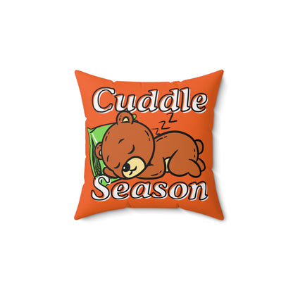 Autumn Cuddle Season Pillow - Cozy Home Decor, Great for Fall and Winter, Gift for Bear Lovers, Kids Room, Relaxation