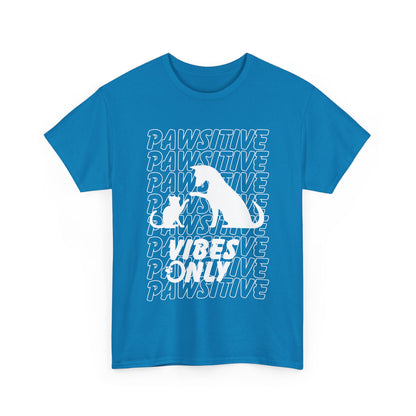 "Pawsitive Vibes Only" Unisex Heavy Cotton T-shirt