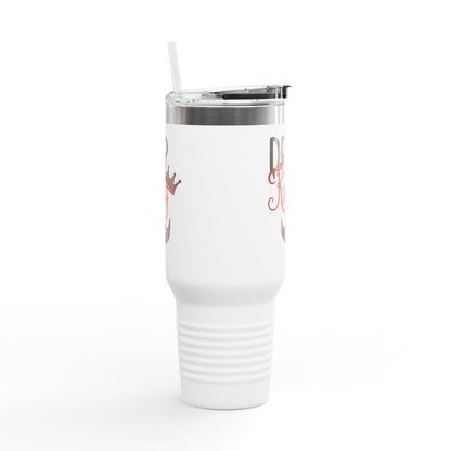 Drip King Insulated Travel Mug, 40oz | Perfect for Coffee Lovers, Gift for Him, Road Trips, Bearded Men, Stylish Drinkware