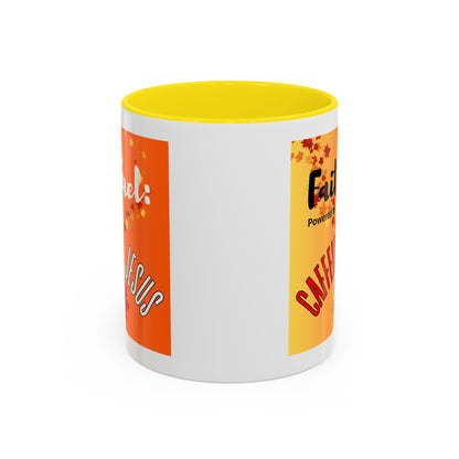 FaithFuel Caffeine & Jesus Mug - Fall Coffee Cup, Inspirational Gift, Autumn Decor, Home Office Supplies, Religious Mug