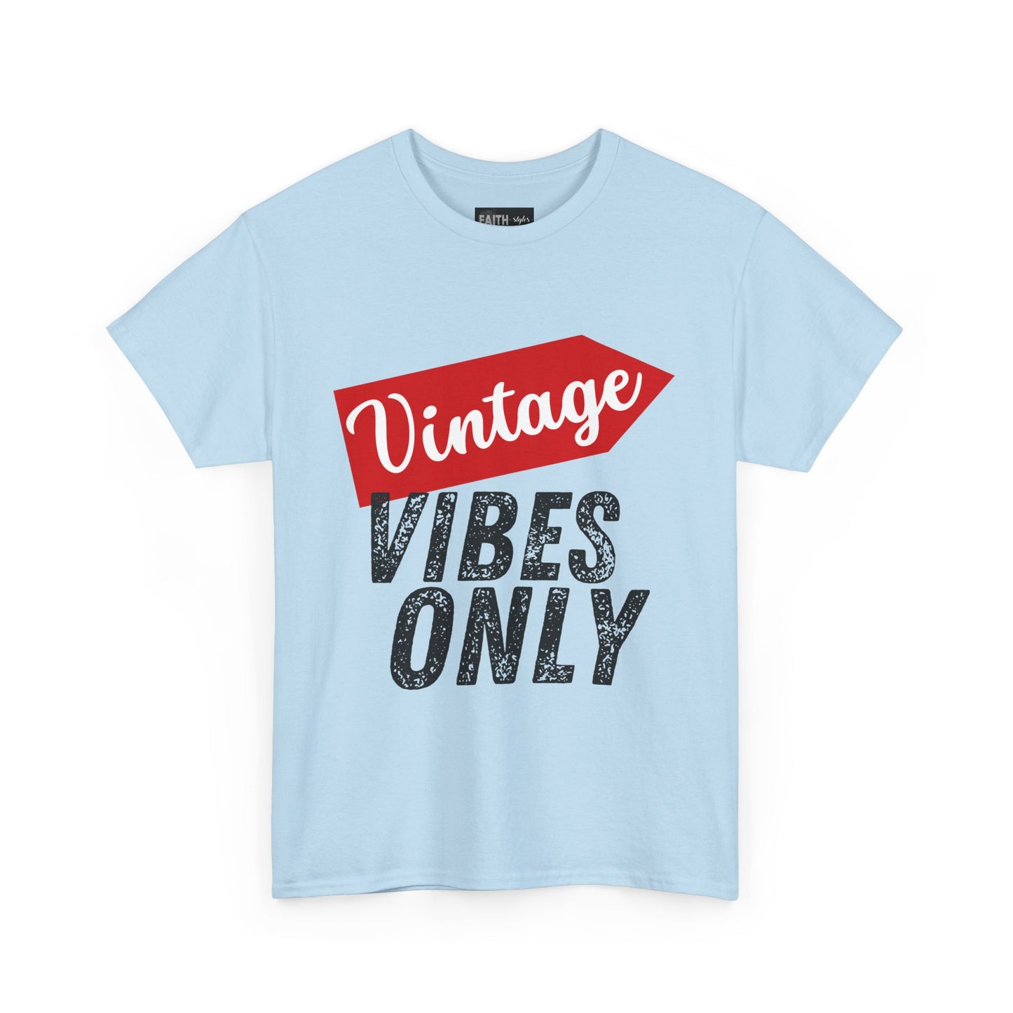 Vintage Vibes Only Unisex Heavy Cotton Tee, Retro T-Shirt, Trendy Gift for Him/Her, Casual Wear, Music Festival Outfit