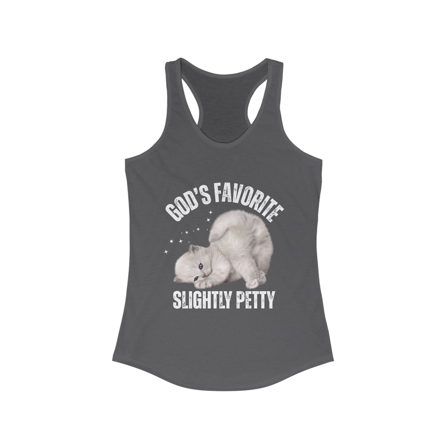 Funny Cat Tank Top, Women's Racerback, God’s Favorite, Perfect Gift for Cat Lovers, Casual Wear, Pet Owner Apparel