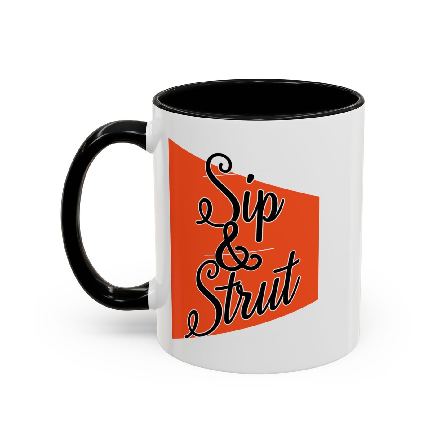 Accent Coffee Mug (11, 15oz) - Sip & Strut Design, Perfect Gift for Coffee Lovers, Home Office Decor, Unique Holiday Present, Ceramic [...]
