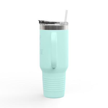 FaithStyles “Trap. Nap. Repeat.” Insulated Travel Tumbler – Stainless Steel Mug with Straw