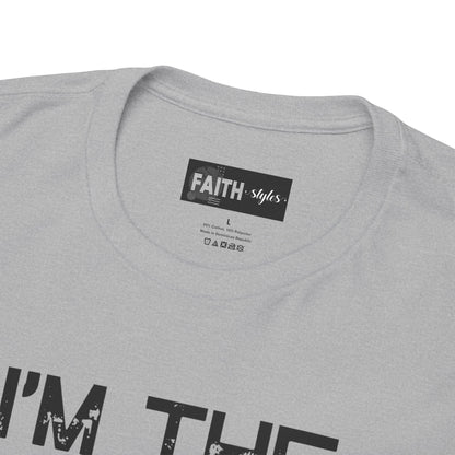 I'm the Favorite Unisex Heavy Cotton Tee, Funny Tee Shirt for Friends, Family Gift, Humor Top, Casual Wear, Birthday Gift, Everyday Comfort