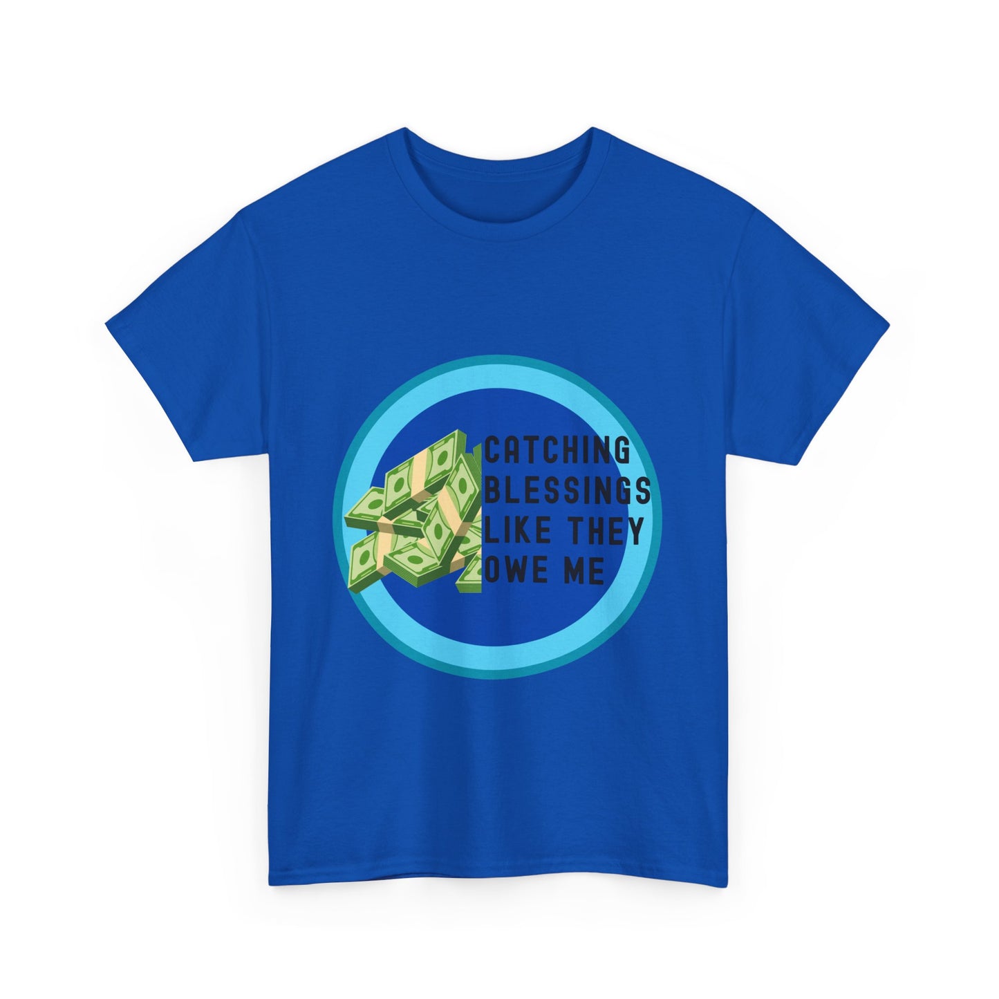 Catching Blessings Unisex Heavy Cotton Tee - Motivational Graphic T-Shirt