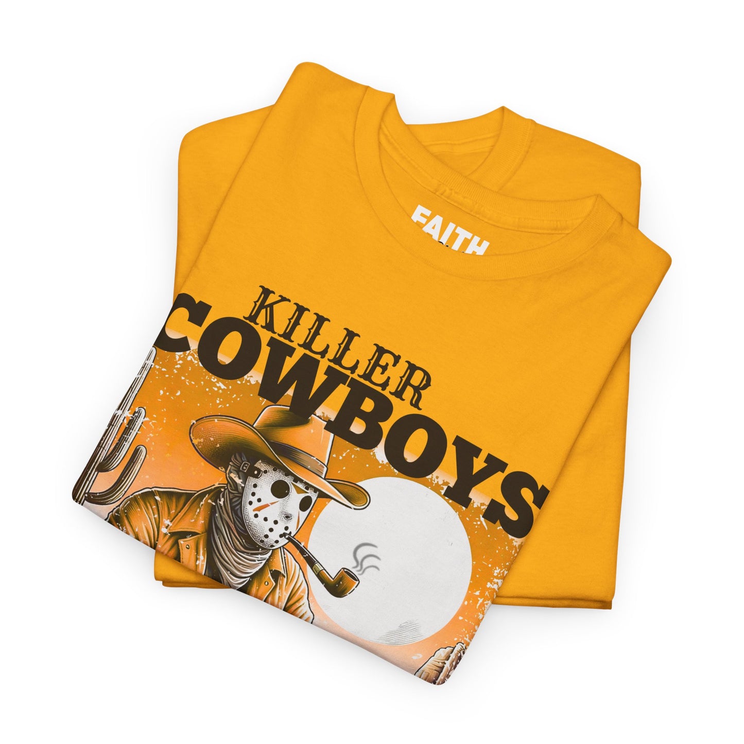 Killer Cowboys Graphic Tee, Unisex Heavy Cotton T-Shirt for Casual Wear, Cowboy Lover Gift, Western Occasion Apparel