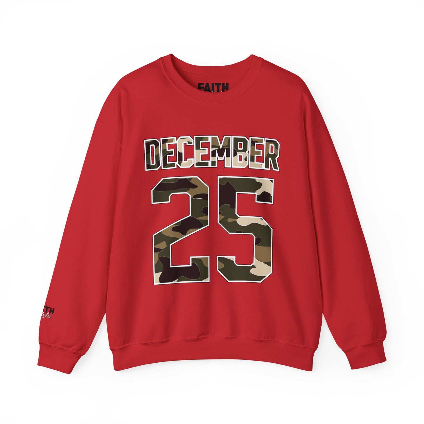 December 25 Camouflage Crewneck Sweatshirt - Christmas Holiday Tee