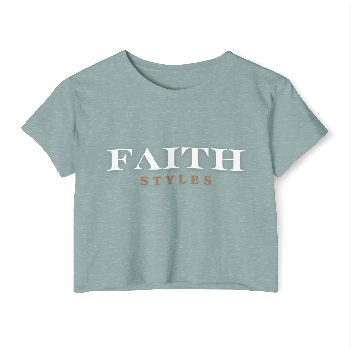 Women's Festival Crop Top - Faith Styles, Casual Summer Top, Music Festival Apparel, Boho Chic Tee, Everyday Wear