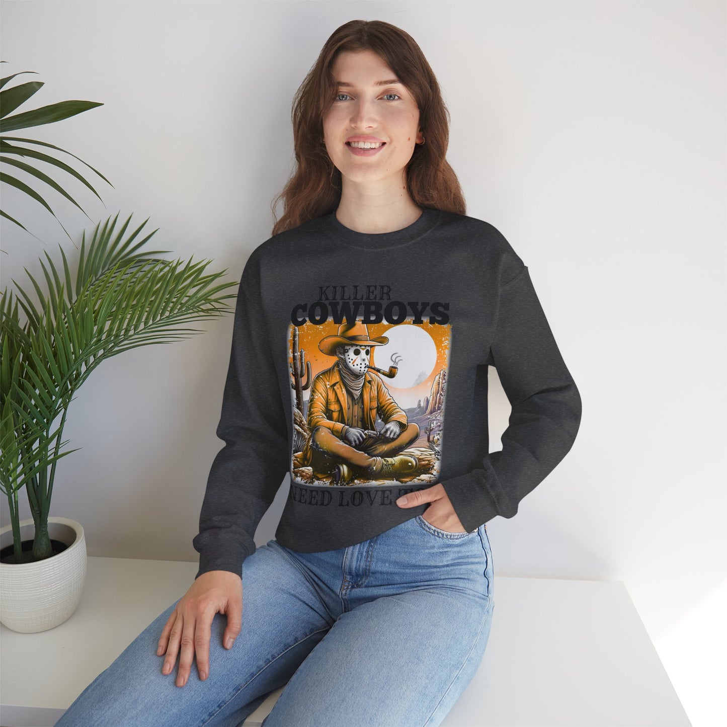 Killer Cowboys Graphic Sweatshirt, Cozy Unisex Pullover, Great for Cowboy Fans