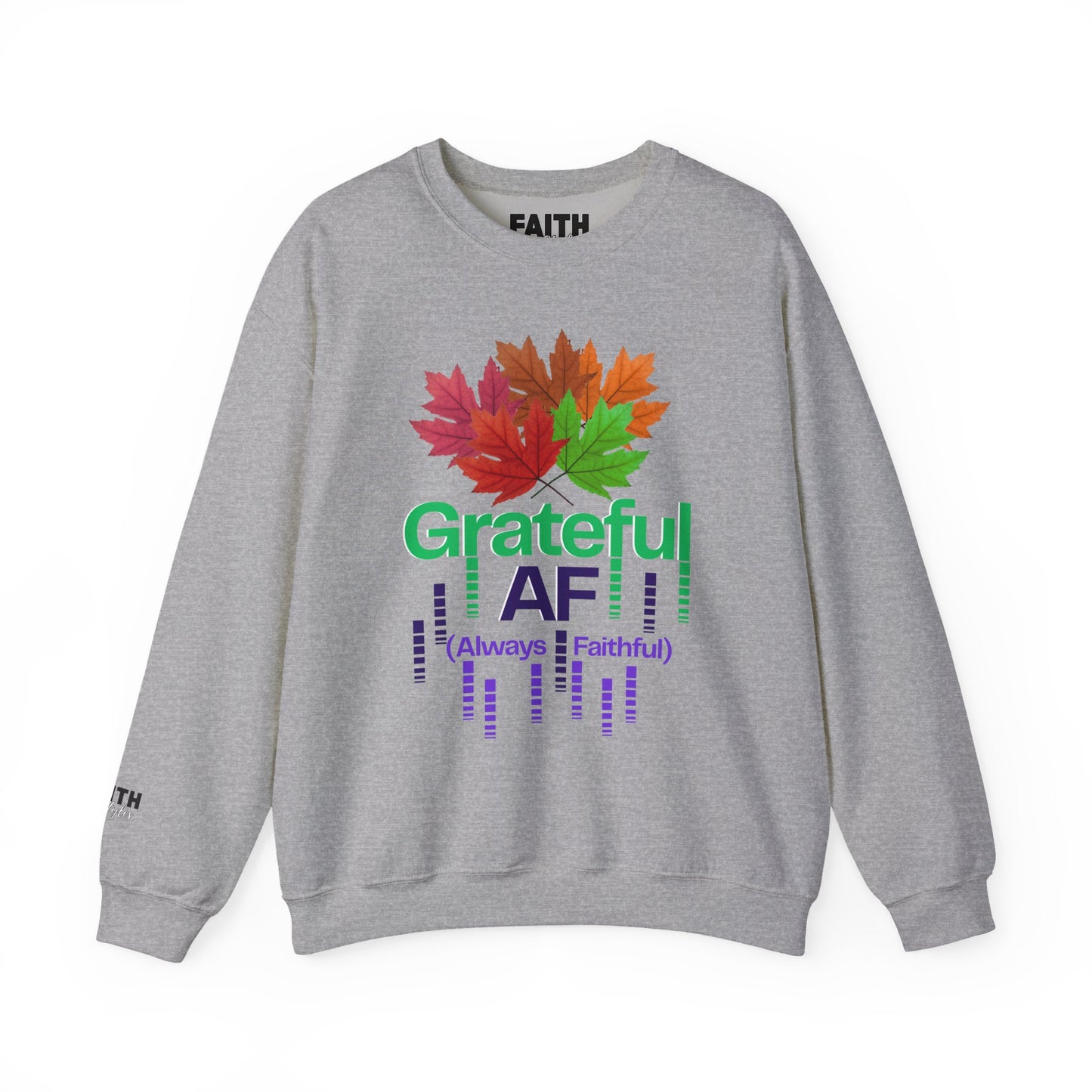 Grateful AF Crewneck Sweatshirt | Cozy Fall Apparel, Thanksgiving Gift, Autumn Vibes, Unisex Sweatshirt, Warm Layer