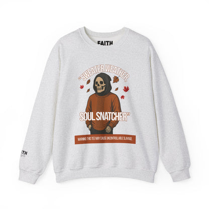 Soul Snatcher Crewneck Sweatshirt - Cozy Unisex Fall Apparel, Halloween Gift, Casual Streetwear, Autumn Fashion