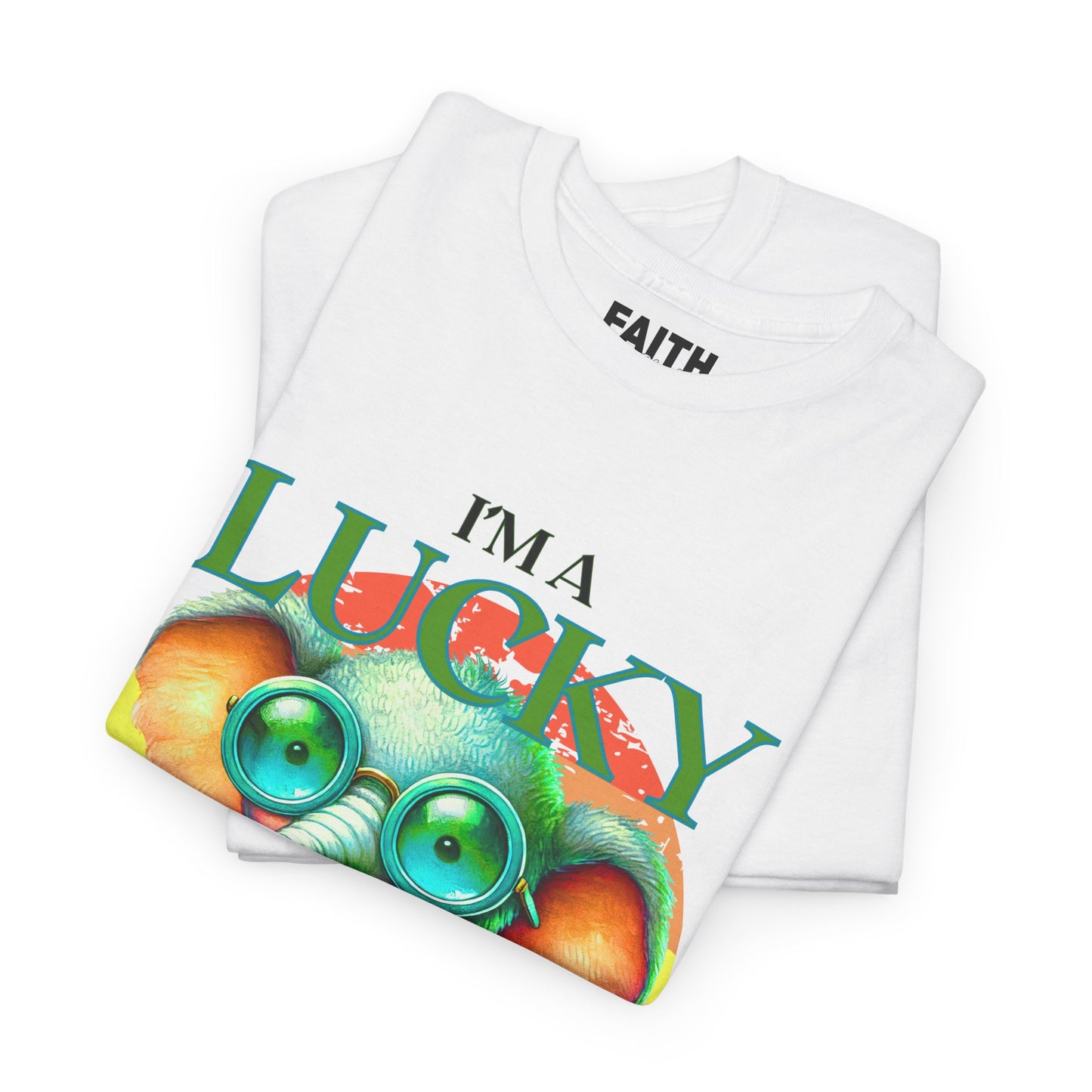 Lucky Animal Unisex Heavy Cotton Tee, Cute Gift for Animal Lovers, Casual Streetwear, St. Patrick's Day, Birthday Apparel