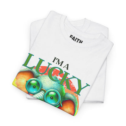 Lucky Animal Unisex Heavy Cotton Tee, Cute Gift for Animal Lovers, Casual Streetwear, St. Patrick's Day, Birthday Apparel