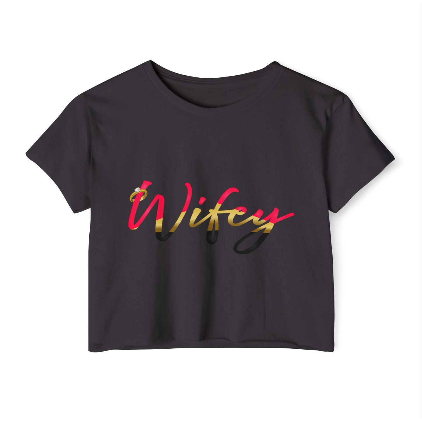 Women's Festival Crop Top, Cute Wifey Top, Summer Crop Shirt, Boho Style Tee, Trendy Women's Apparel, Festival Outfit