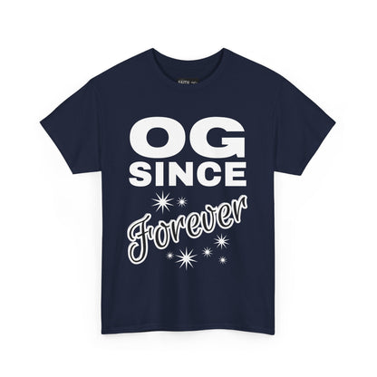 Grandpa Heavy Cotton Tee - OG Since Forever, Casual Tee, Trendy Graphic Shirt, Gift for Friends, Streetwear Fashion