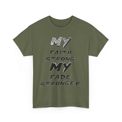 Inspirational Faith T-Shirt for Strength, Motivational Gift, Positive Vibes Tee, Everyday Wear, Male Heavy Cotton Tee