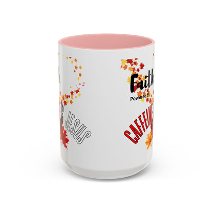 Faith & Caffeine Fall Coffee Mug | Perfect for Autumn Lovers, Thanksgiving Gift, Religious Coffee Cup, Inspirational Drinkware, Cozy Vibes